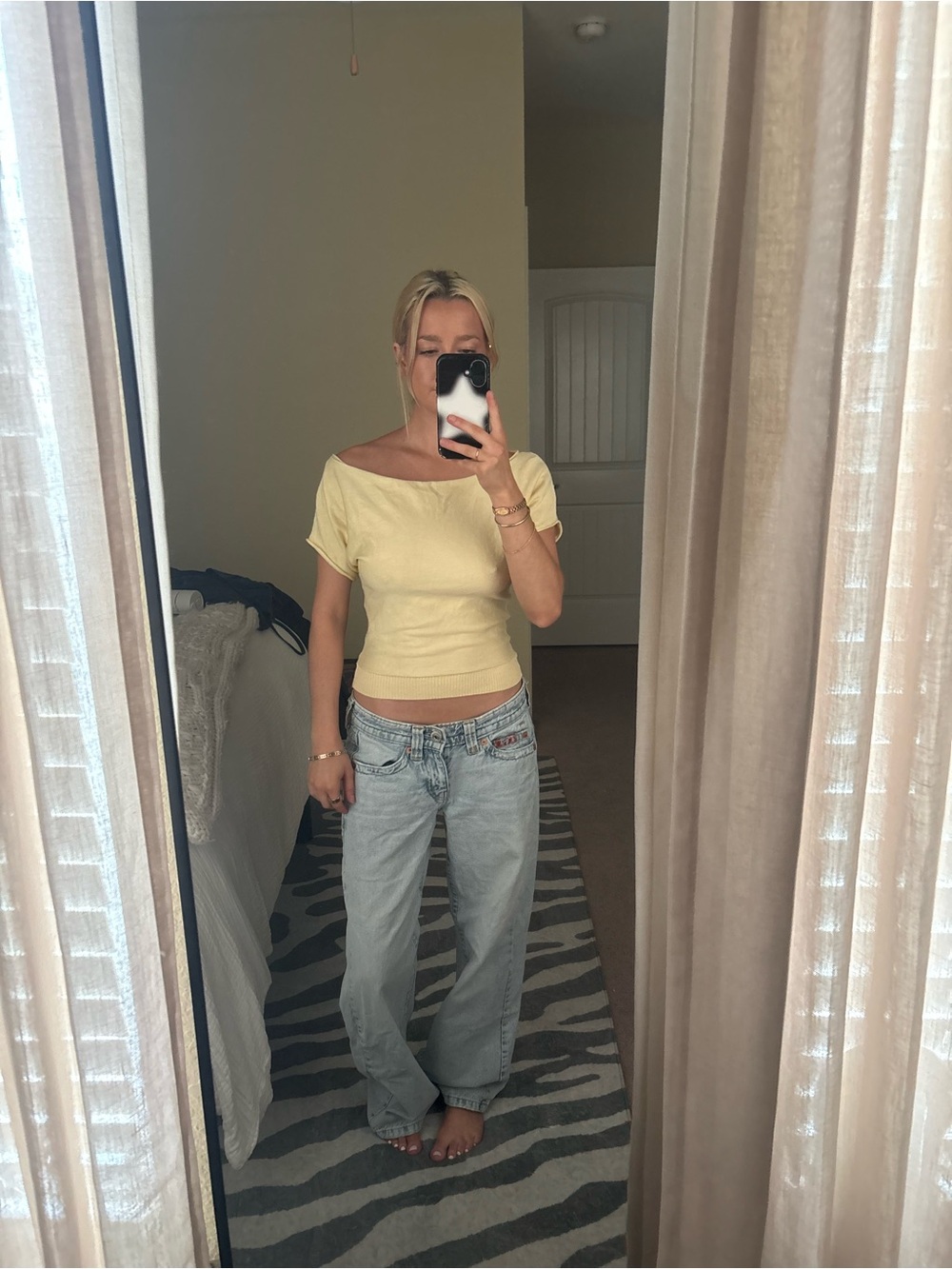 Glassons Pale Yellow Off-Shoulder Crop Top